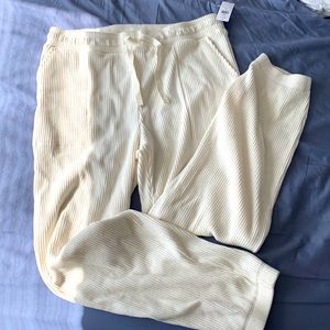 Off White Cozy Ribbed Joggers | size: M
